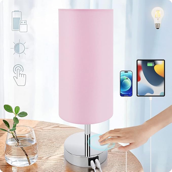 Yarra-Decor Bedside Lamp with USB Port by Yarra-Decor