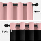 Yakamok Peach Pink Blackout Curtains 84 inches Long - Image 2