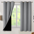 BGment Thermal Insulated 100% Blackout Curtains 63 Inch Length 2 Panels by BGment