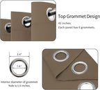 Easy-Going Thermal Grommet Blackout Curtains, 2 Panels 42x36 in, Camel | - Image 4