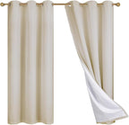 Diraysid 100% Blackout Curtains Light Beige Linen Curtains - Image 9