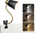Desk lamp Eye-Caring Table Lamps, 360°Rotation Gooseneck Clip on Lamp Reading by LALISU