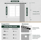 H.VERSAILTEX White Curtains 96 inches Long, 100% Blackout Curtains - Image 9