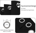Easy-Going Thermal Grommet Blackout Curtains, 2 Panels 42x45 in, Noise Reduction - Image 4