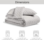 FLYMME King Size Quilt Bedding Set Light Grey Lightweight Bedspreads Set - Image 7