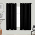KOUFALL Short Curtains for Kitchen Bathroom, Sleep Out Blackout Drapes for by KOUFALL