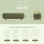 Hyfirm 54" End of Bed Bench, Modern Oval Bedroom Bench - Image 2