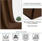 Diraysid Chocolate Brown Grommet Blackout Curtains - Image 4
