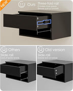 Modern Black Floating Nightstand - Image 5