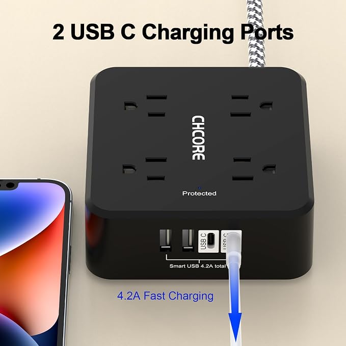 Surge Protector Power Strip - Image 4