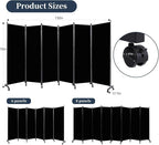 Room Divider 6 Panel-132''Wide Folding Privacy Screen, Large Partition Wall | - Image 5