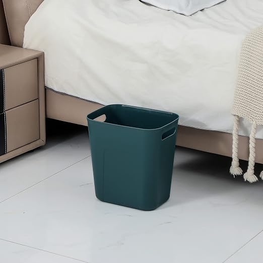 UUJOLY Plastic Small Bathroom Trash Can, 3.5 Gallon, Bluish Green, 2 Pack | - Image 4