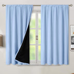 BGment Light Blue 100% Blackout Curtains 45 Inches Long - Image 2