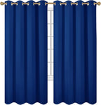 Diraysid Royal Blue Grommet Blackout Curtains - Image 2