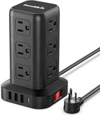 Extension Cord with Multiple Outlets, SMALLRT Power Strip Tower, Outlet by SMALLRT
