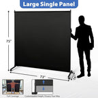Large Single Panel Room Divider, Thickened Fabric Partition Wall - Image 2