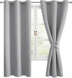 Blackout Curtains for Bedroom, 42 x 72 Inch, 2 Panels | Light Blocking by Hiasan
