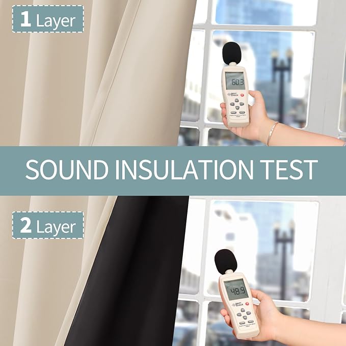 BGment Thermal Insulated 100% Blackout Curtains 84 Inch Length 2 Panels - Image 7