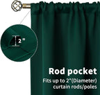 BGment Emerald Green Blackout Curtains 40 Inches Long - Image 6