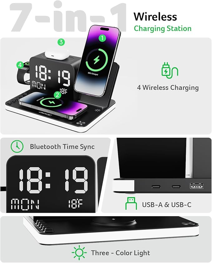 Acer Gadget 7-in-1 Wireless Charging Station Charger Stand - Image 2