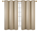 Diraysid Beige Grommet Blackout Curtains - Image 2