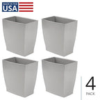 iDesign Small Plastic Bathroom Trash Can, Slim Rectangle - Image 2