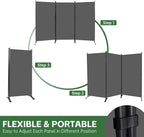 3 Panel Folding Room Divider, Sturdy Frame Freestanding Wall Divider | - Image 4