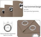 Easy-Going Thermal Grommet Blackout Curtains, 2 Panels 42x63 in, Camel | - Image 4