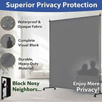 Large Single Panel Room Divider, Thickened Fabric Partition Wall - Image 3