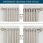 PRIMROSE Cream Ivory Curtains 120 inch - Image 2