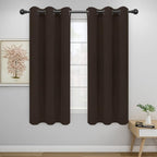 Easy-Going Thermal Grommet Blackout Curtains, 2 Panels 46x63 in, Dark Brown | by Easy-Going