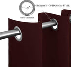 Easy-Going Thermal Grommet Blackout Curtains, 2 Panels 52x46 in, Wine | Machine - Image 5