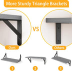 YGEOMER 4 Different Sizes Floating Shelves - Image 4