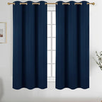 Diraysid Navy Blue Grommet Blackout Curtains by Diraysid%2C+refresh+your+life