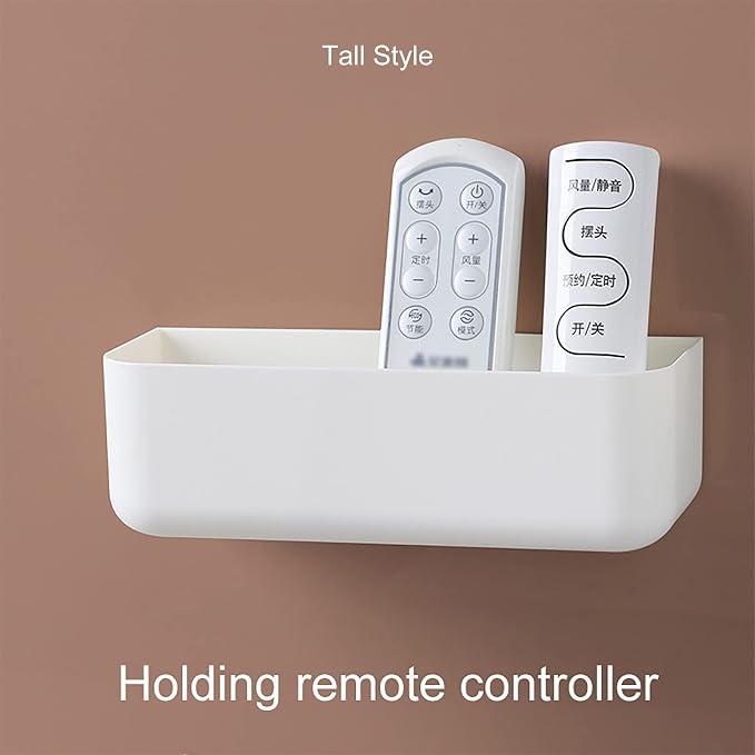2 Styles Adhesive Plastic Floating Shelves Stick on Wall Mounted Shower - Image 3