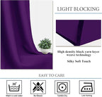 Diraysid Purple Grommet Blackout Curtains - Image 5