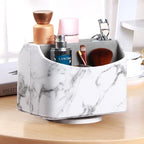 PU Leather 360° Rotatable Remote Control Holder, Nightstand TV Remote Caddy | - Image 3
