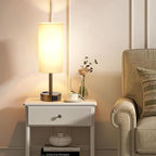 Brown Bedside Table Lamp for Bedroom - Image 8