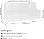 Bedside Caddy Hanging Storage Basket Little Size Plastic Beside Shelf Hang-on - Image 2
