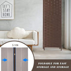 Room Dividers and Folding Privacy Screens 4 Panel 6 ft Foldable Portable Room - Image 5