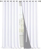 XWZO White 100% Blackout Curtains by XWZO