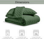 FLYMME Olive Green Twin Quilt Bedding Set Thin Lightweight Bedspreads, Modern - Image 7