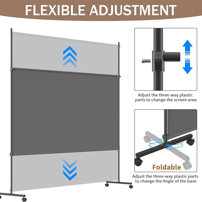 6*6FT Single Panel Room Divider/ Privacy Screen - Image 3