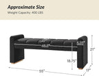 55" Upholstered End of Bed Bench - Image 2