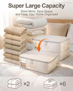 Comforter Storage Bag 2-Pack Self Compression Organizer, 22 Gallons | 2-Layer - Image 2