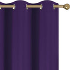 Diraysid Purple Grommet Blackout Curtains - Image 8