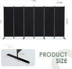 RANTILA 6 Panel Room Divider, 6 FT Folding Privacy Screen - Image 2