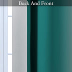 SimpleHome Ombre Teal to Grey White Curtains - Image 6