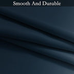 SimpleHome Ombre Navy Blue to Grey White Curtains - Image 6