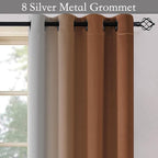 SimpleHome Ombre Burnt Orange to Grey White Curtains - Image 5